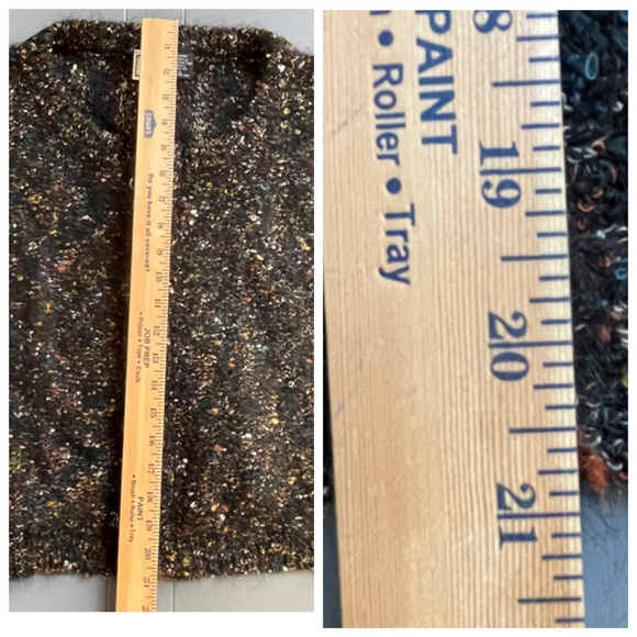 Vintage 1980s PAUL ET DUFFIER Large Black Cropped Boxy Women’s Mohair Sweater - Picture 11 of 15